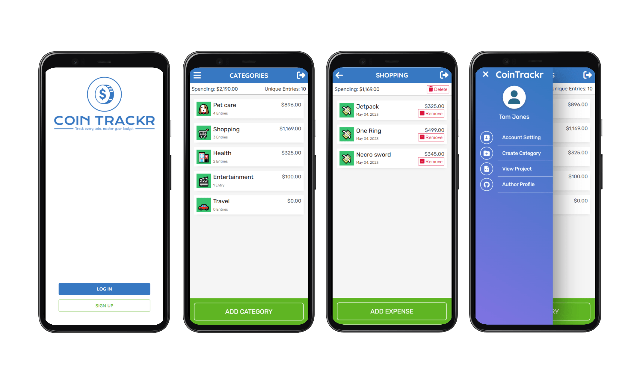 cointrackr screenshots