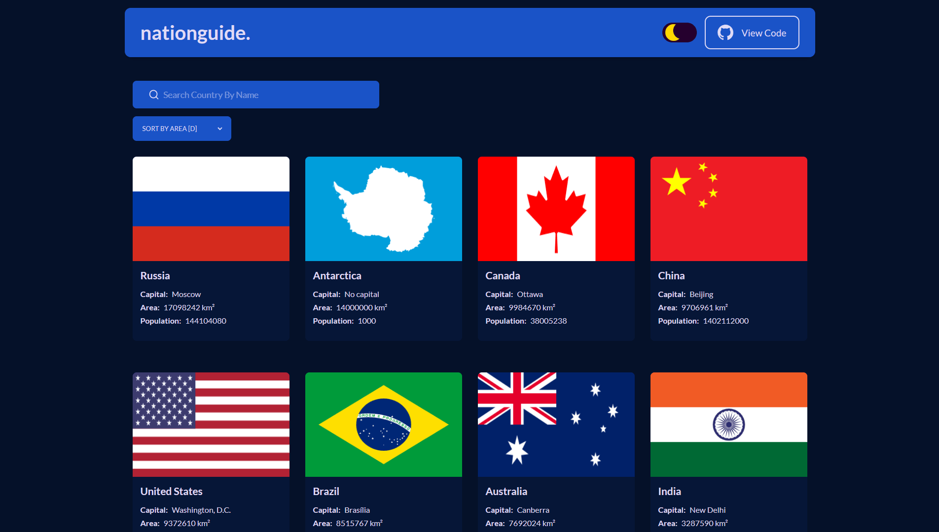 Countries Info App